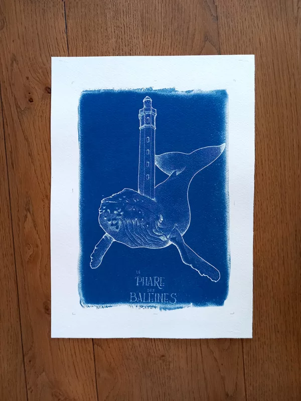 Cyanotype Phare des Baleines